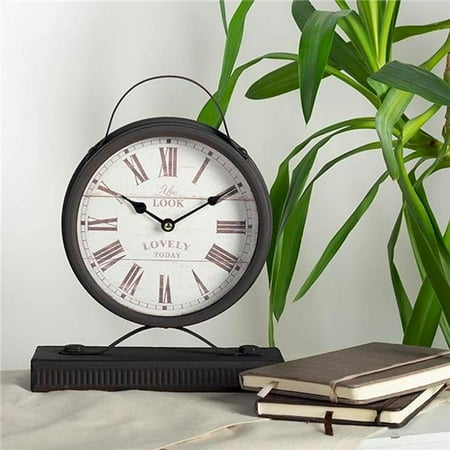 Forpost FP-MIN-260 Black Metal Stand You Look Lovely Today Table Clock