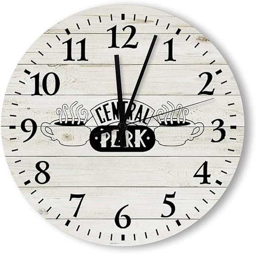 Free Brand Central Perk Personalized Wood Clock, Wedding Gift, Parent Gift, Family Clock, Mother's Day Present, Birthday Present Wood Clock 12×12 inch