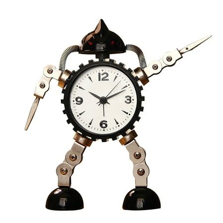 Gear Robot Desktop Alarm Clock for Creative Student Silent for Time Clocks