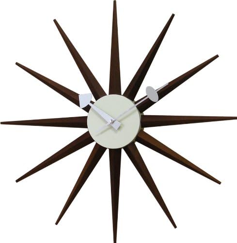 George Nelson 51910054 George Nelson Sunburst Clock GN396WB Walnut