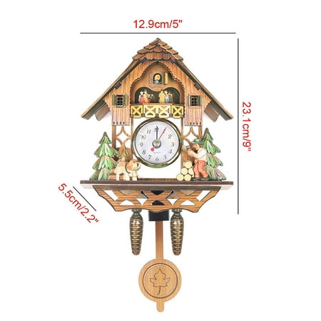 Germany Forest Cuckoo Clock Wooden Wall Clock Set With Pendulum Black 3 Types