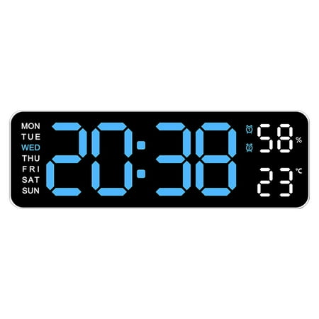 Giyblacko Clock Electronic Clock Simple And Multifunctional Rectangular Large Font Alarm Clock Hanging And Standing Clock