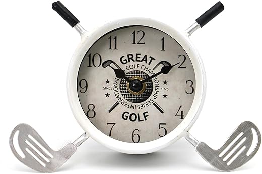 Golf Gifts for Men Dad Women Brother Bosses Golf Clubs Desk Clock Cool Desk Accessories for Coworkers Golfer Fans Souvenir Novelty Event Golf Office Decor Golfer Gadgets Unique Funny Stuff