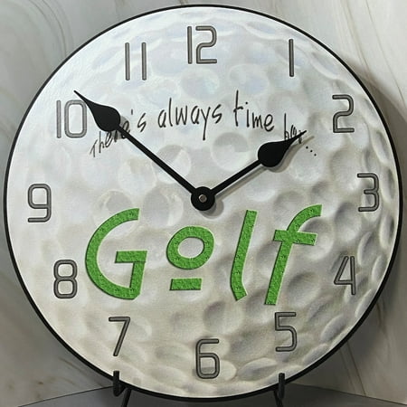 Golf Wall Clock | Beautiful Color, Silent Mechanism, Made in USA