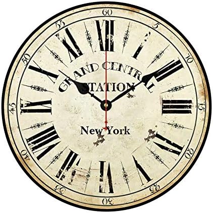 Grand Central Station New York Wood Wall Clock Silent 14 inch Modern Design Wall Clock for Living Room Decor