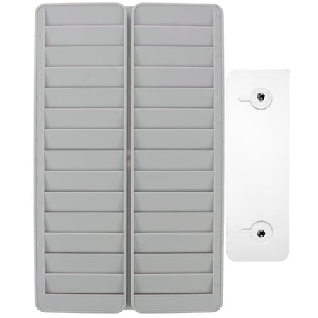 Guangmc 28-Slot Vertical Plastic Card Holder Wall Clock for Office Attendance Storage