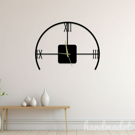 Handmadetneonsign Metal Lines Wall Clock Unique, Year Date Round Wall Clock, Text Oversize Wall Clock 55822