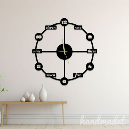 Handmadetneonsign Modern Wall Clock Unique, Year Date Round Wall Clock, Modern Metal Wall Clock 56287