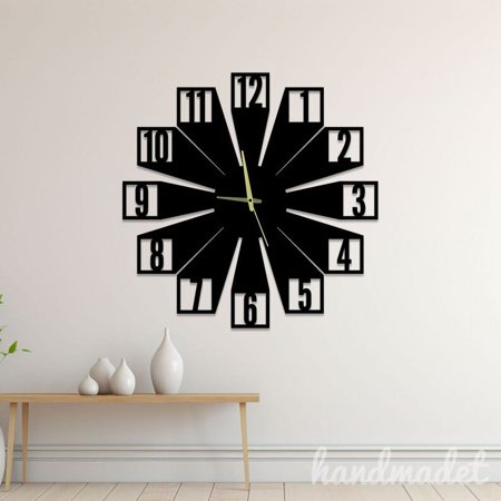 Handmadetneonsign Modern Wall Clock Unique, Year Date Round Wall Clock, Text Oversize Wall Clock 60347