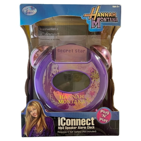 Hannah Montana iConnect MP3 iPod Zune Blackberry Speaker Alarm Clock Plug N Play