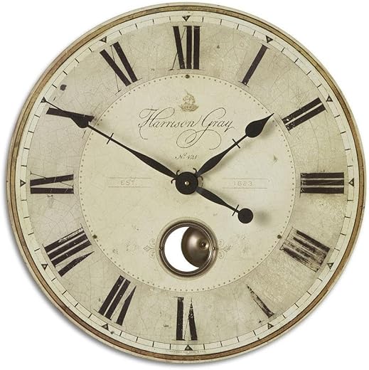 Harrison - 23 inch Wall Clock - 23 inches wide by 2 inches deep