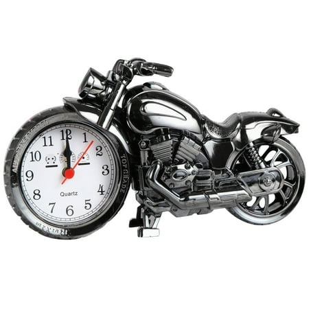 Herrnalise Home Decoration Creative Motorcycle Motorbike Pattern Alarm Clock Desk Clock Home Cool Clock