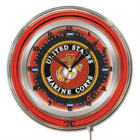 Holland Bar Stool Co. United States Marine Corps 19 Double Neon Wall Clock