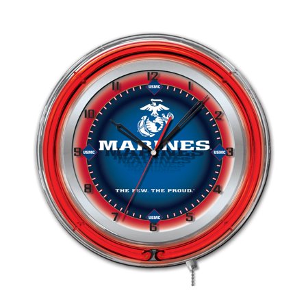 Holland Bar Stool Co. United States Marine Corps 19 Double Neon Wall Clock