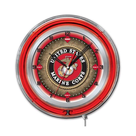 Holland Bar Stool Co. United States Marine Corps 19 Double Neon Wall Clock