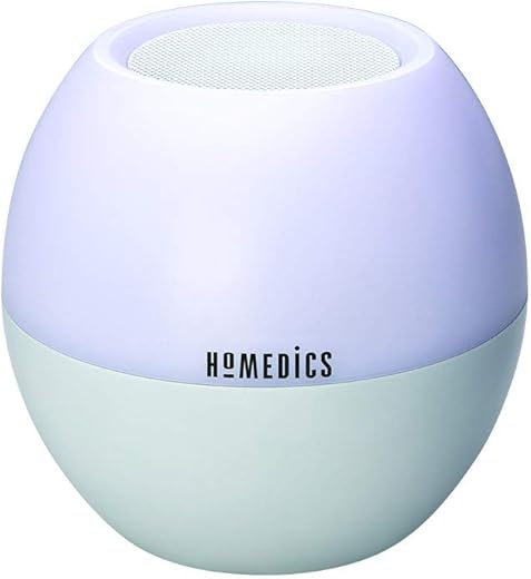 Homedics Sound Machine for Adults or Babies, White Noise Sound Machine with a Sunrise Alarm Clock, Bluetooth Speaker, Night Light with 7 Colors and Auto-Shut Off