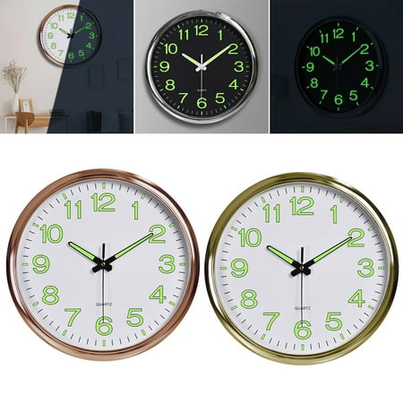 Homerr Wall Clock with Glow in The Dark Hands Large Numeral Wall Clock For Elderly And Visually Impaired Glowing Silent Wall Clock Luminous Easy to Read Minimalistic Design for Bedroom Living Room