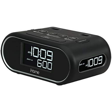 Homitem LCD Triple Display Alarm Clock With Dual USB Charging