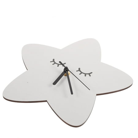 Household Clock Wall Hanging Clock Cute Star Shaped Clock Office Mute Wall Clock