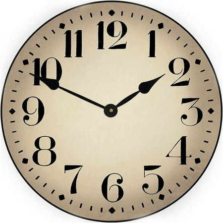 Houston Parchment Wall Clock | Beautiful Color, Silent Mechanism, Made in USA