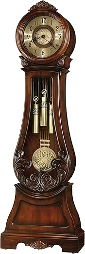 Howard Miller Diana II Wooden Grandfather Clock in Embassy Cherry Finish 611082N