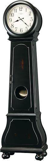 Howard Miller Graham Floor Clock II 549-103 – Worn Black with Quartz & Dual-Chime Movement