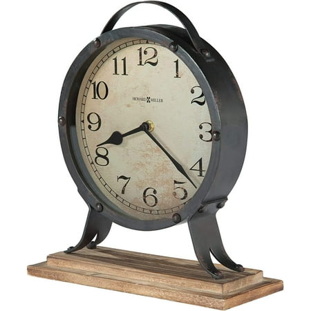 Howard Miller Gravelyn Mantel Accent Clock 635-197 – Antique Metal Finish with Quartz Movement