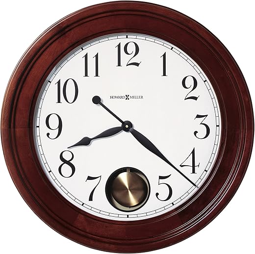 Howard Miller Griffith Gallery Wall Clock 625-314 – Oversized Windsor Cherry with Quartz Movement