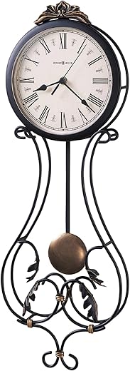 Howard Miller Peacock II Wall-Clocks, Charcoal Gray