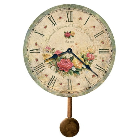 Howard Miller Savannah Botanical Society VI Wall Clock 620-401 – Antique & Round with Quartz Movement