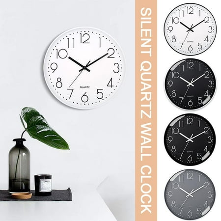 HPDL Wall Clock Silent Non Ticking 8 Inch Quartz round Clock Battery Operated Home