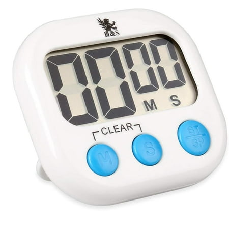 H&S Kitchen Timer Digital Cooking Timer Magnetic Countdown Clock Large LCD Screen Loud Alarm