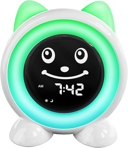 I·CODE OK to Wake Kids Alarm Clock,Toddler Sleep Training Clock with Night Light & Nap Timer,Gift for 2-10 Years Old Children Boys Girls