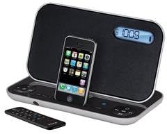 iHome iP49 Portable NXT Alarm Clock Radio for iPod and iPhone (Black/Silver)