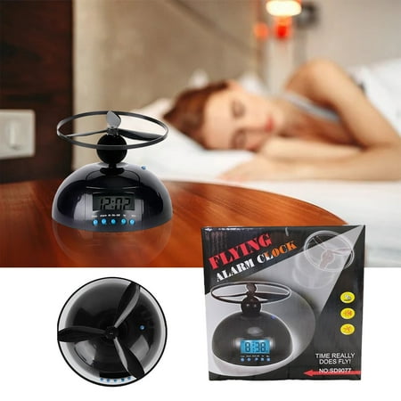 Ikohbadg Peculiar Rotating Flying Alarm Clock Kids Gift Multipurpose Vibrating Run Away Flying Alarm Clock Alarm Clock Heavy Sleepers Innovative Gift for Bedroom