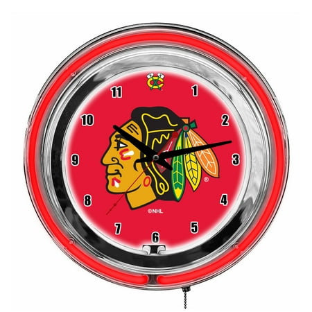 Imperial Chicago Blackhawks 14'' Neon Clock