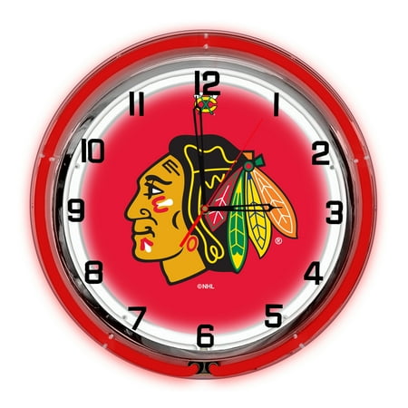 Imperial Chicago Blackhawks 18'' Neon Clock