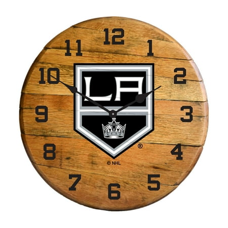 Imperial Los Angeles Kings Oak Barrel Clock