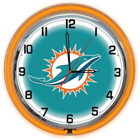 Imperial NFL 18 Neon Clock Miami Dolphins, One Size