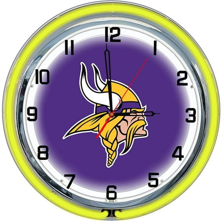 Imperial NFL 18 Neon Clock Minnesota Vikings, One Size