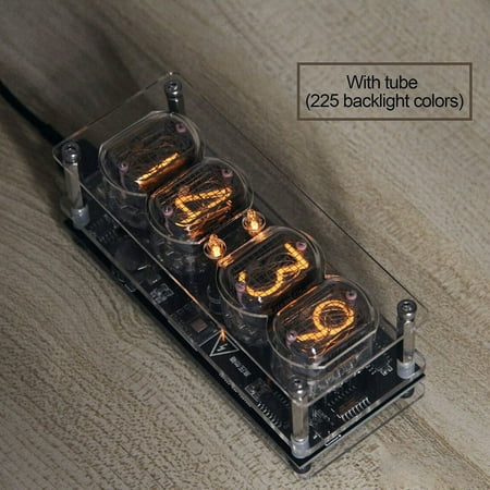 IN-12 Glow Tube Nixie Clock Fluorescent 225 Colors Light Display Time Date