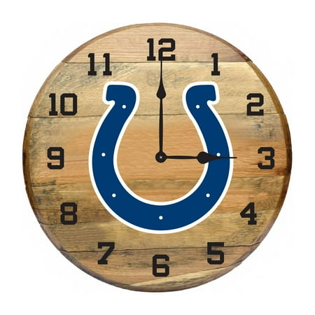 Indianapolis Colts Imperial Oak Barrel Clock