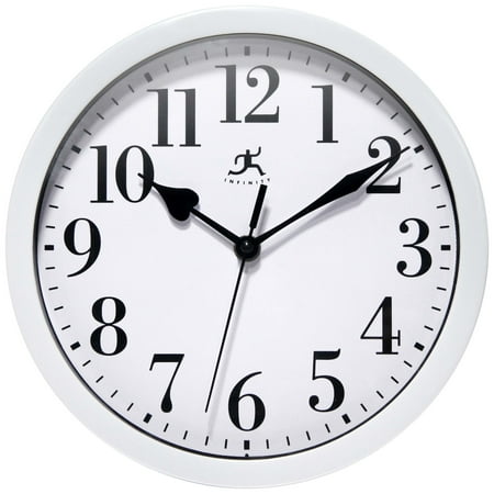 Infinity Instruments Analog Round White Classic Wall Clocks