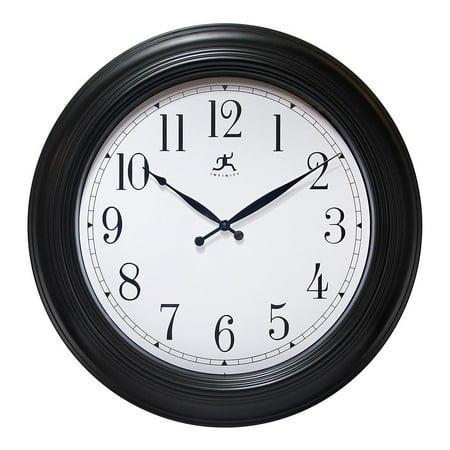 Infinity Instruments Classic Black 24 in. Wall Clock