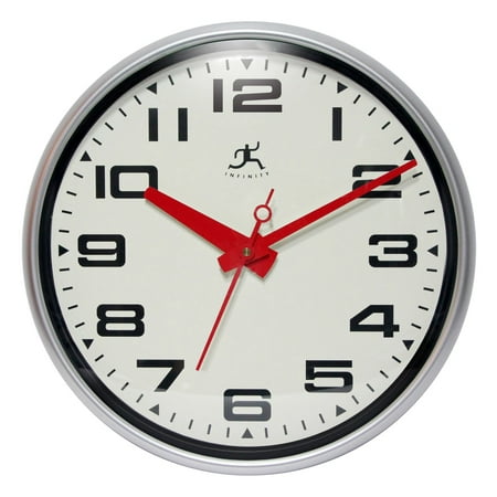 Infinity Instruments Lexington Avenue Grey Transitional Analog Display Wall Clock