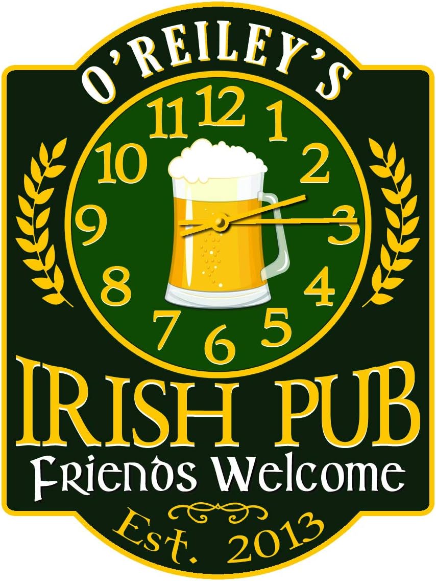 Irish Pub Wall Clock - Personalized