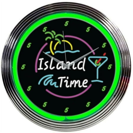 ISLAND TIME NEON CLOCK – 8ITIME