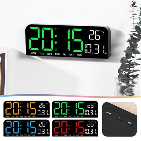 Isvgxsz 2024 New Clearance Appreciation Gifts Electronic Clock Multi-Functional Led Alarm Clock Temperature Jump Seconds Display Countdown Bedside Clock