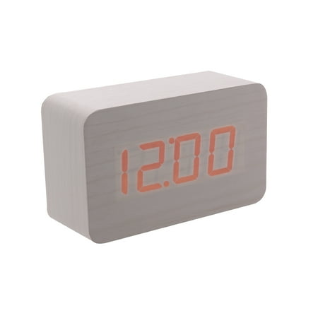 Japanese and Korean Mini Alarm Clock Wooden Clocks Modern Desk Digital LED USB/AAA