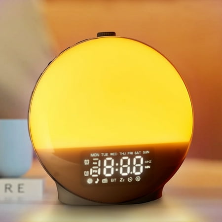 Javlergo Alarm Clock Smart Gradual Wake Up Light Alarm Clock, Tabletop Daylight Alarm Clock